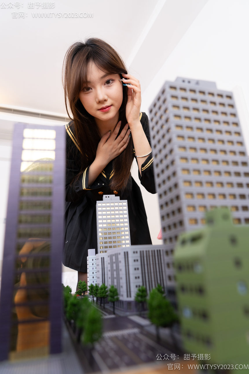 图片[4]-甜予摄影 NO.077 璇璇-JK制服、凉爽高跟鞋、嘿丝（脚尖透明款）、小人国剧情[128P+2V／10.6GB]-艺库