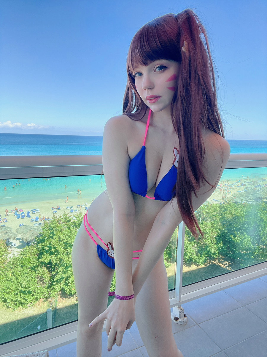 Caticornplay – D.Va bikini / 36P-64MB / cos萌妹-艺库