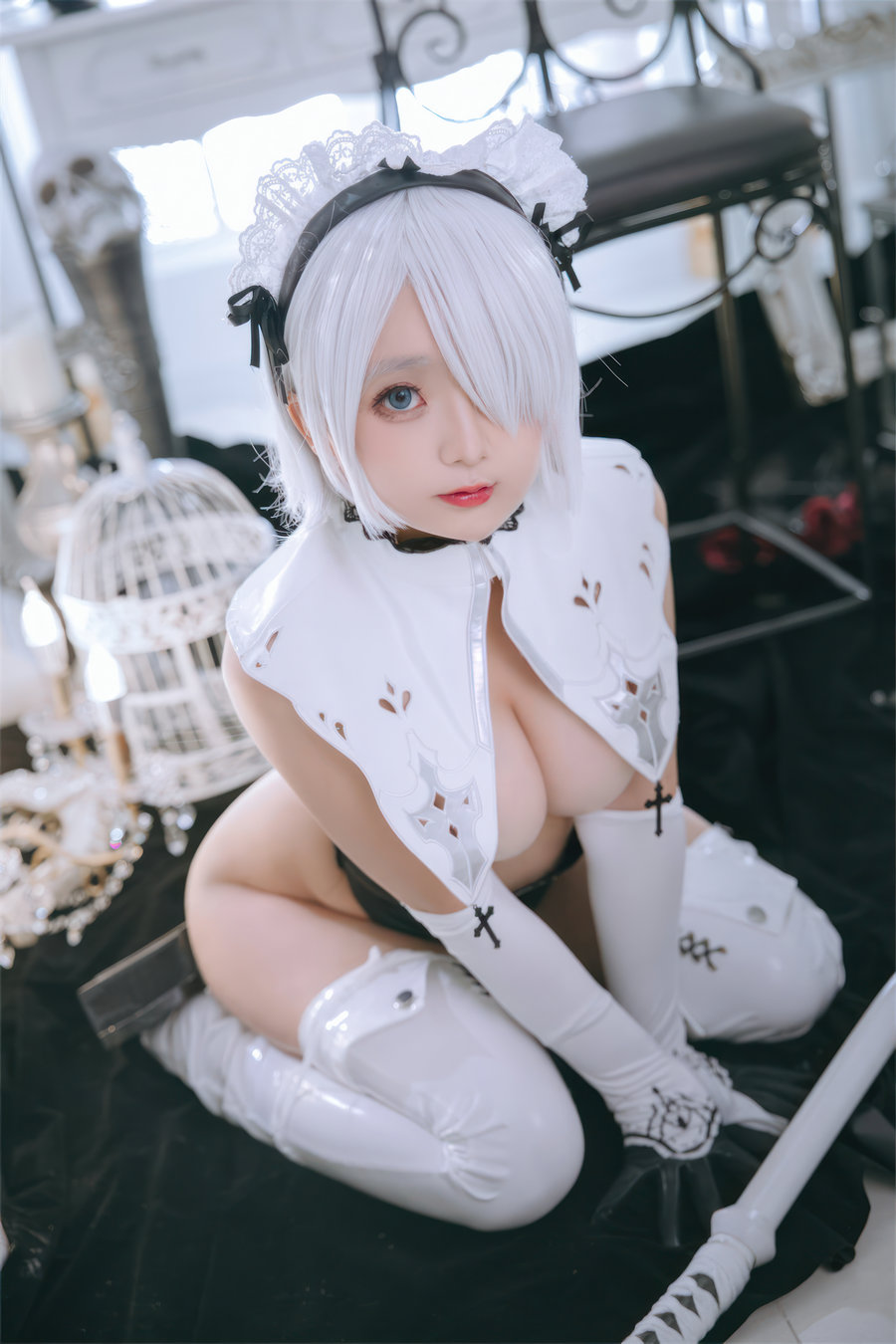 Cosplay日奈娇 - 2B奶盖女仆 / 88P-415MB / cos萌妹-绅士图