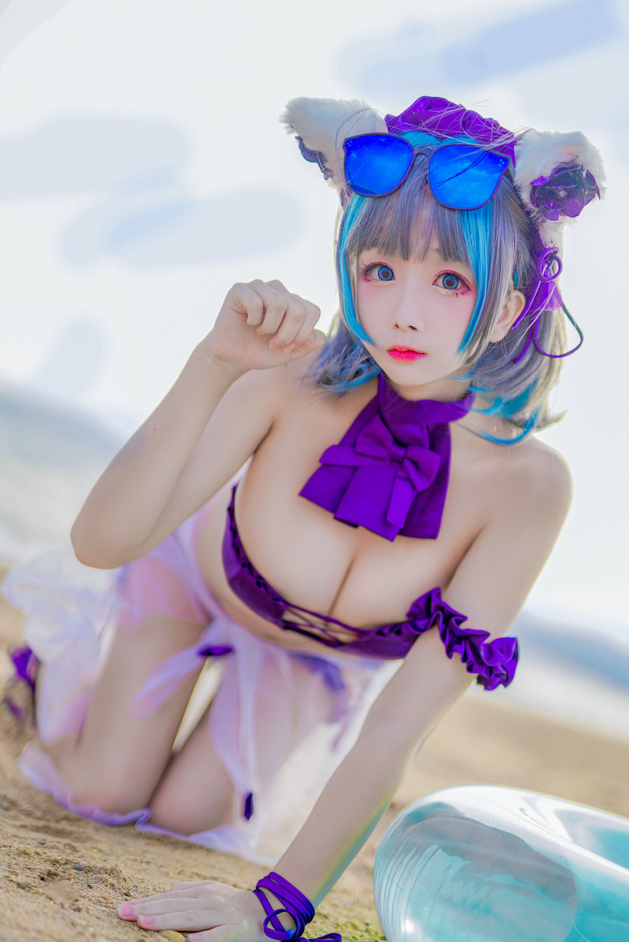 Cosplay日奈娇 – 柴郡猫泳装 / 41P-599MB / cos萌妹-绅士图