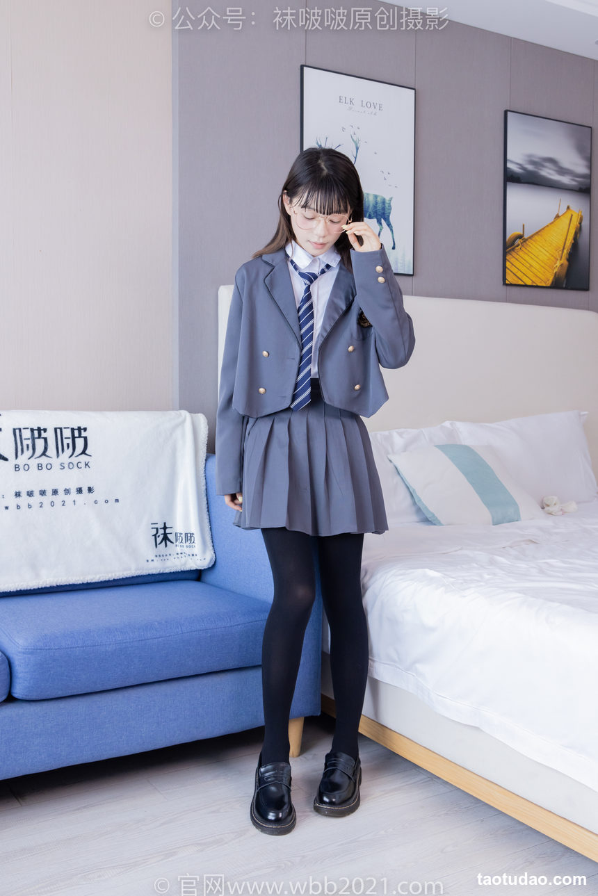 图片[3]-[BoBoSocks袜啵啵[NO.402 糯米-皮鞋、厚黑丝、学院jk[140P+1V／6.29GB]-艺库