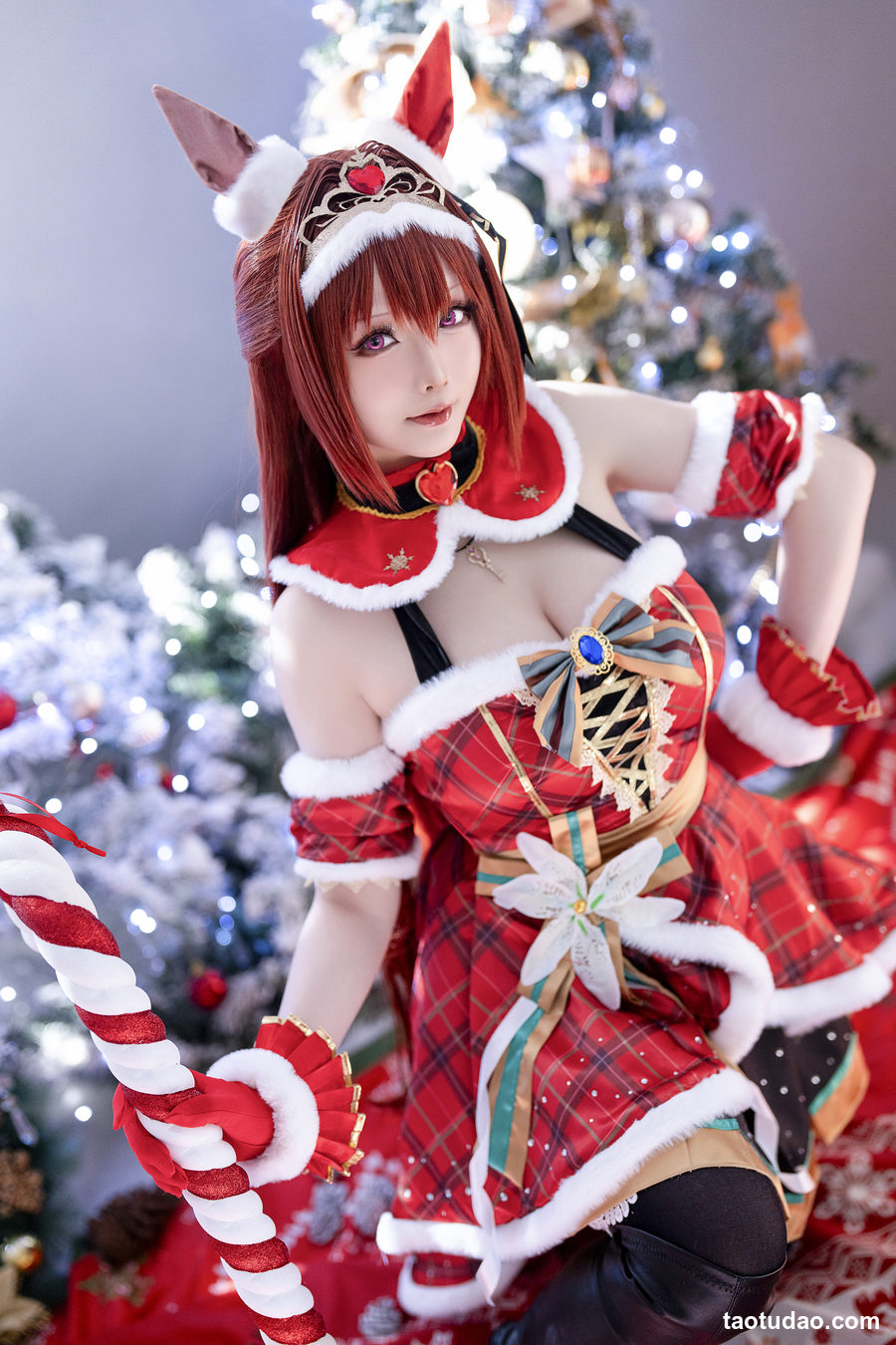 图片[2]-星之迟迟 2023-12月计划A 赛马娘-大和赤骥 圣诞衣装 [47P-330MB]-艺库