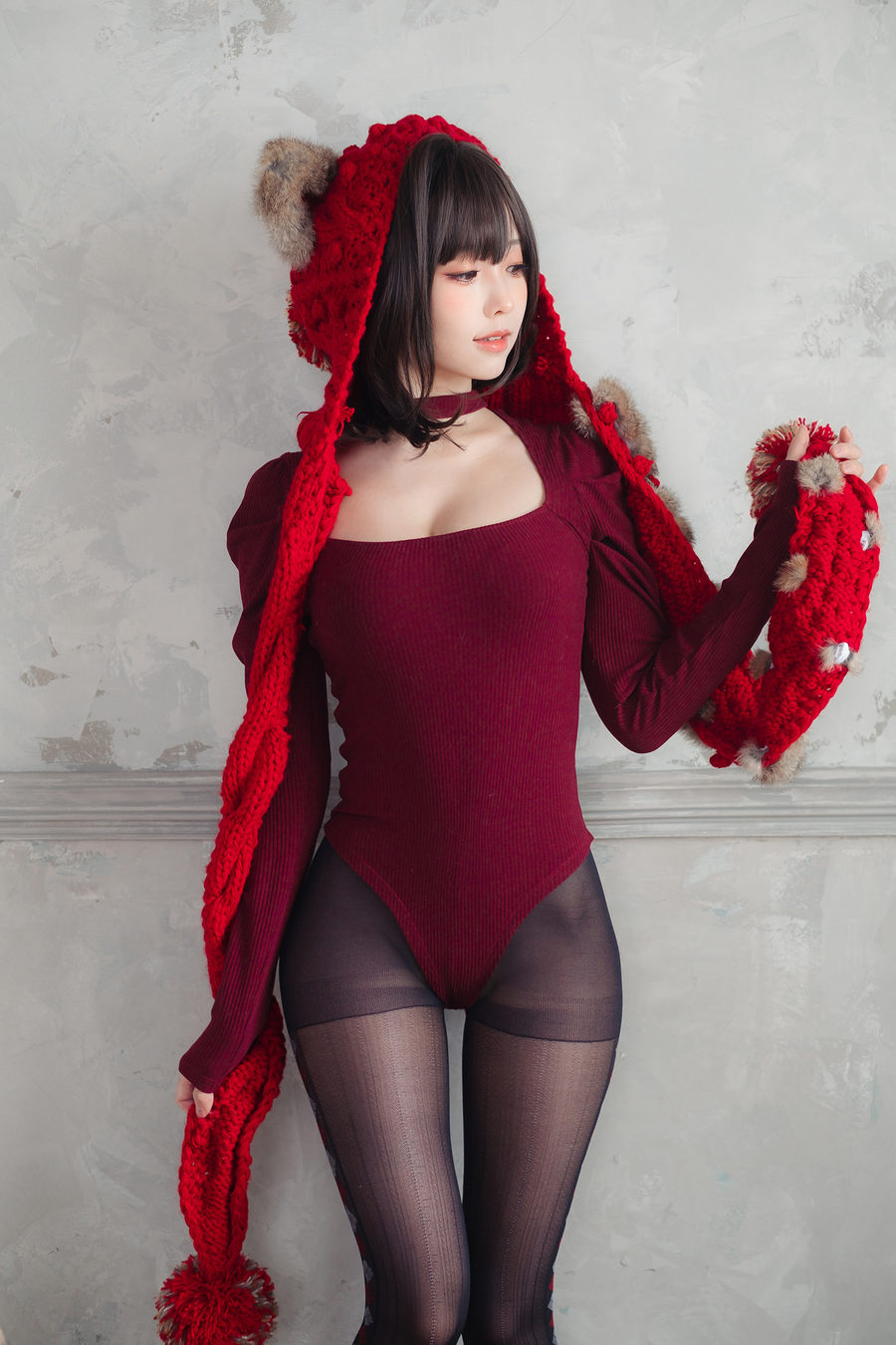 图片[3]-Ely_eee(ElyEE子) – 红色 KNITTING [52P-110MB]-艺库