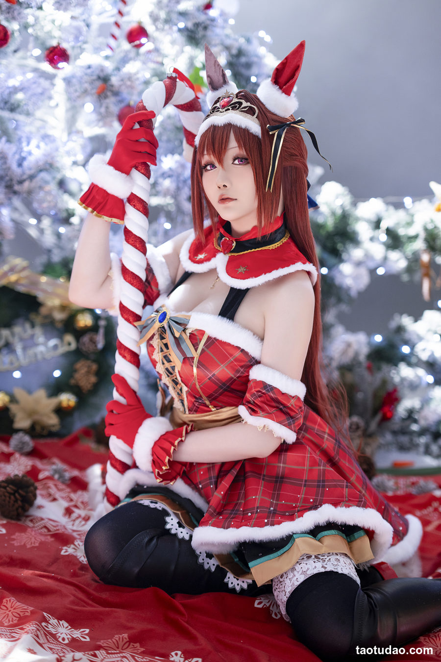 图片[3]-星之迟迟 2023-12月计划A 赛马娘-大和赤骥 圣诞衣装 [47P-330MB]-艺库