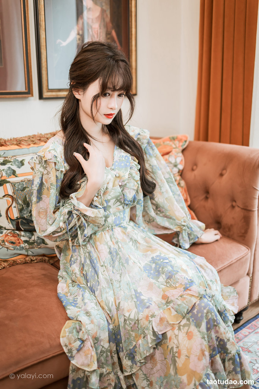 图片[4]-[YALAYI雅拉伊]2023.03.20 NO.1016 碎花裙少女 小亭[44+1P／562MB]-艺库