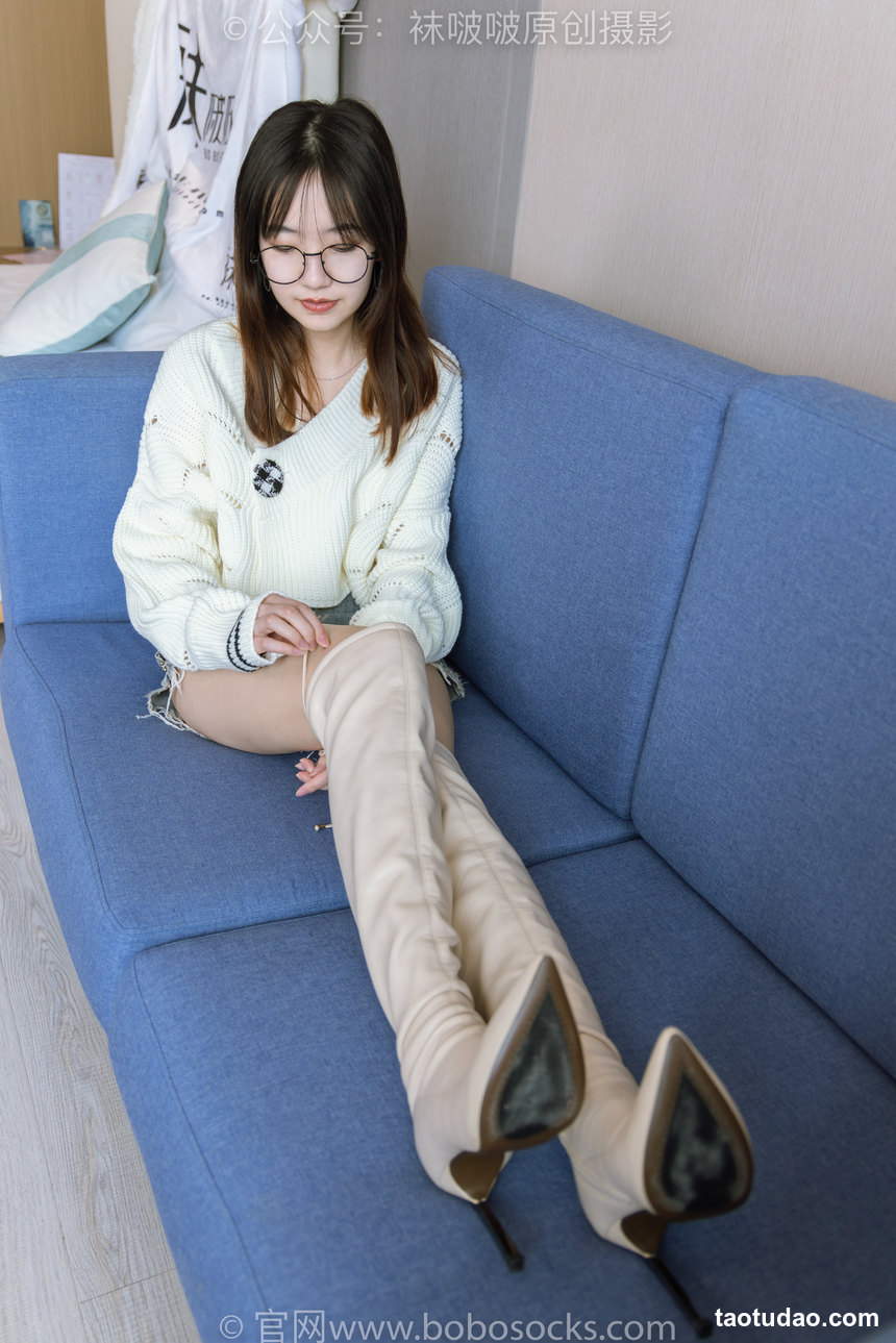 图片[3]-[BoBoSocks袜啵啵]NO.222 小甜豆-长靴、白棉袜、裸足[180P+1V／6.79GB]-艺库