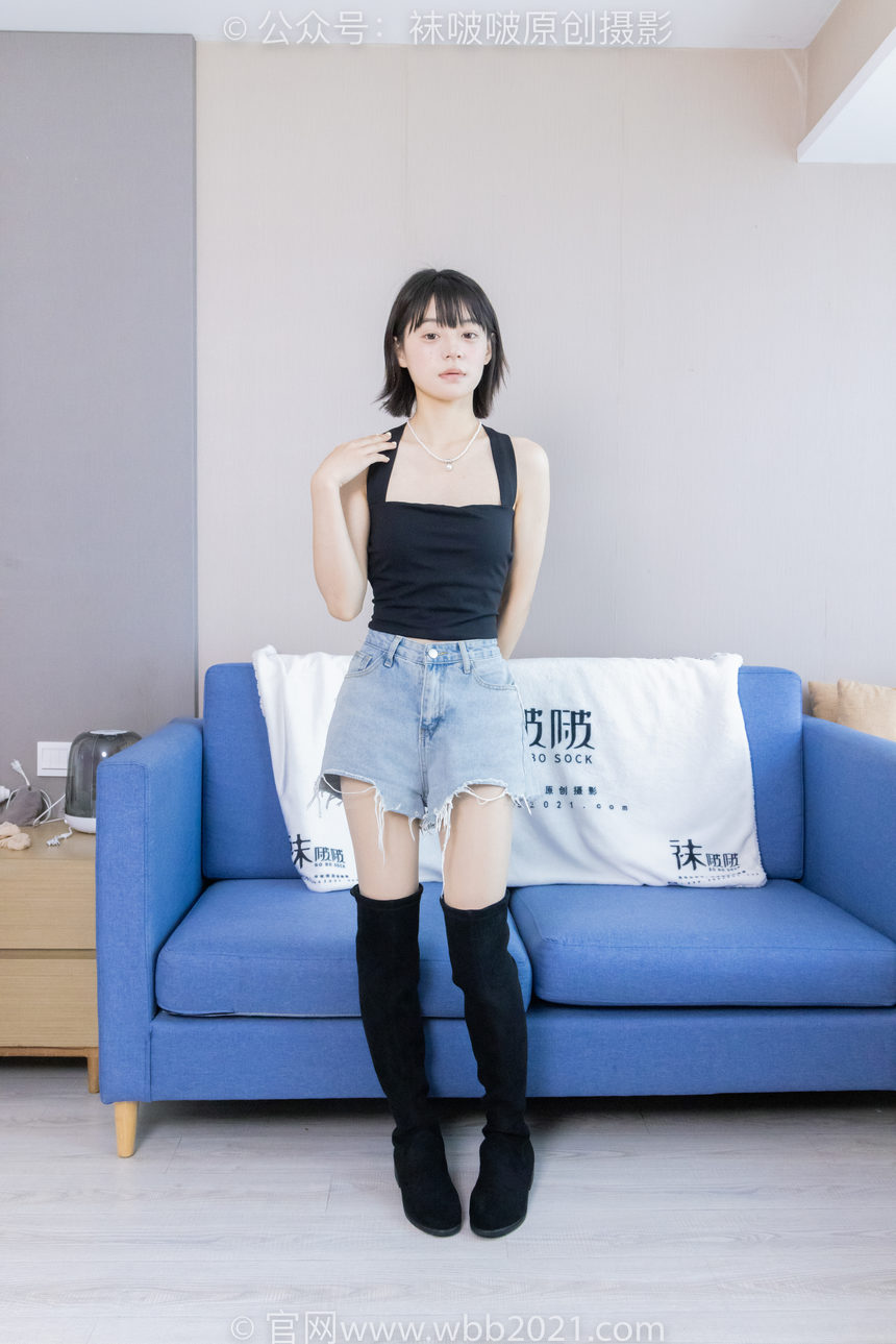 图片[2]-[BoBoSocks袜啵啵]NO.422 糯米-长靴、白棉袜、肉丝[140P+1V／6.79GB]-艺库
