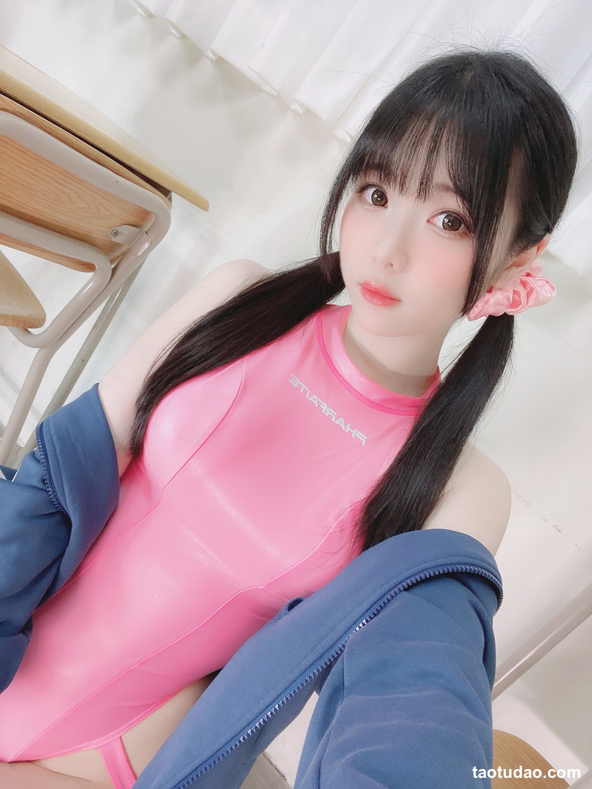 霜月shimo –  Pink Swimsuit 粉色泳装 [21P-100MB]-绅士图