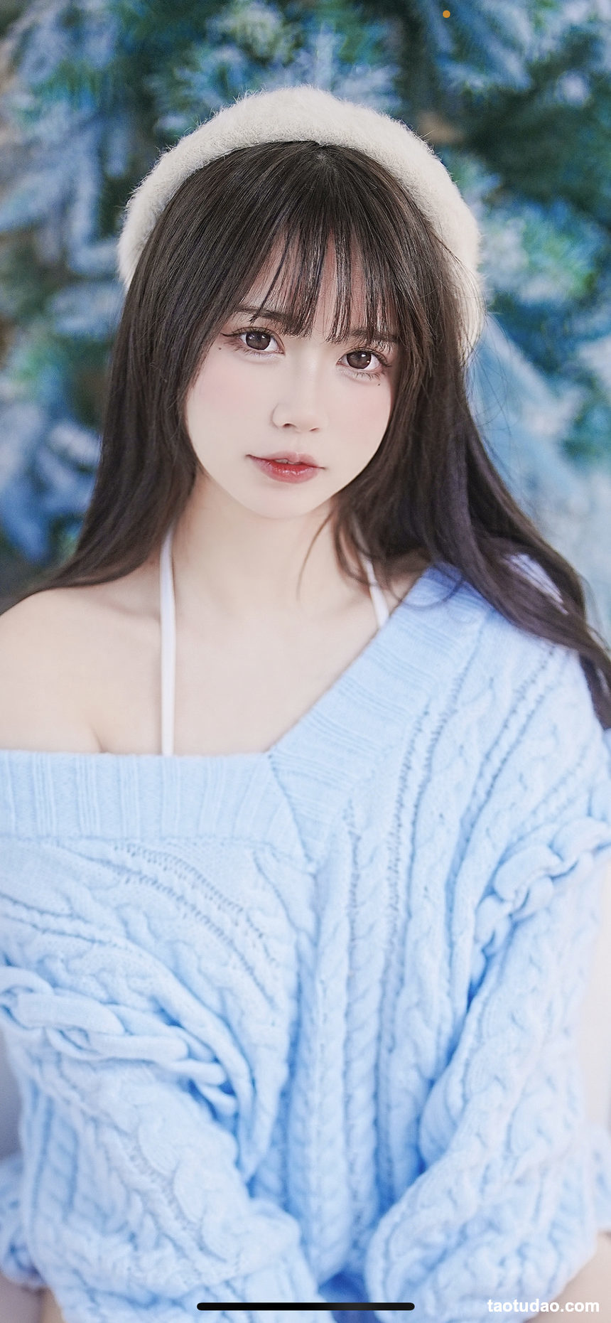 图片[4]-Tina很妖孽呀 – 蓝色秋冬毛衣 [27P-168MB]-艺库