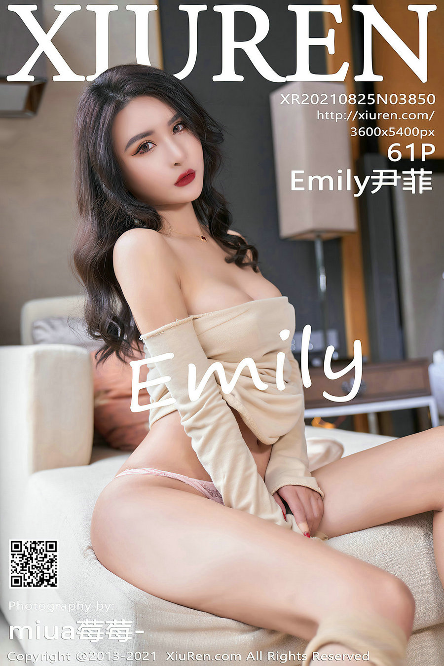 / 秀人美媛馆 / 2021.08.25 No.3850 Emily尹菲 / 61P597MB / 秀人网-绅士图