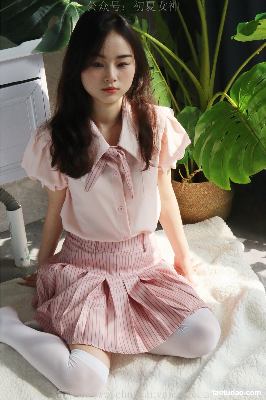 图片[2]-初夏女神 NO.015 十一 粉色S码休闲JK搭白色高跟鞋[97P+1V／6.40GB]-艺库