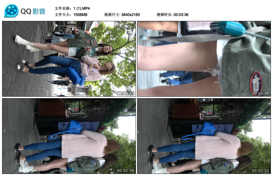 精选街拍视频 No.2068 热裤白皙裸腿美女跟闺蜜逛街 / 1.51GB / 街拍视频-绅士图