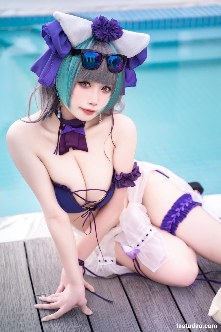 图片[3]-贞子蜜桃-碧蓝航线-柴郡泳装[60P+1V-1.19G]-艺库