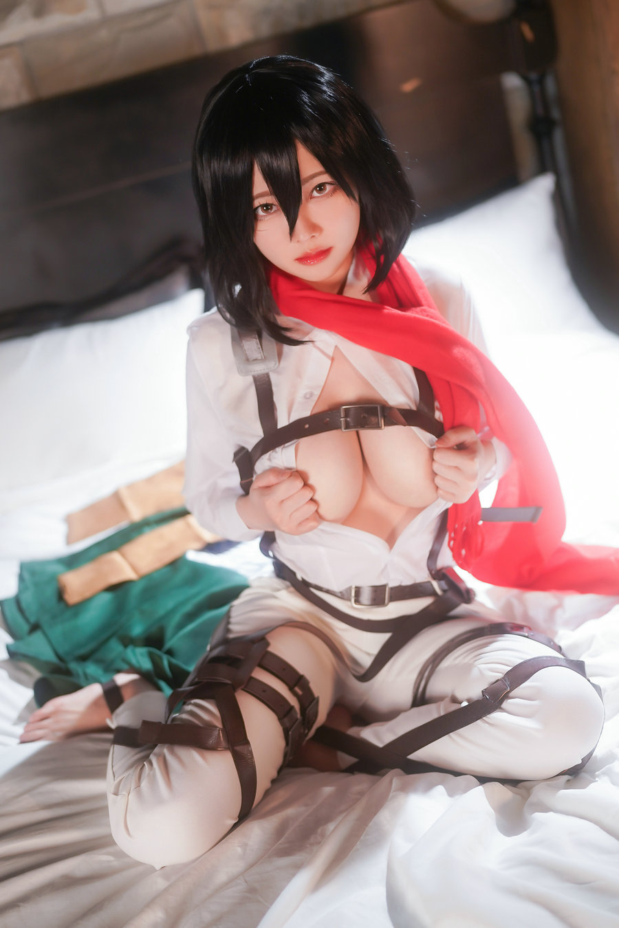 COS妹子Arty亞緹 – Mikasa Ackerman / 35P-163MB / cos萌妹-艺库