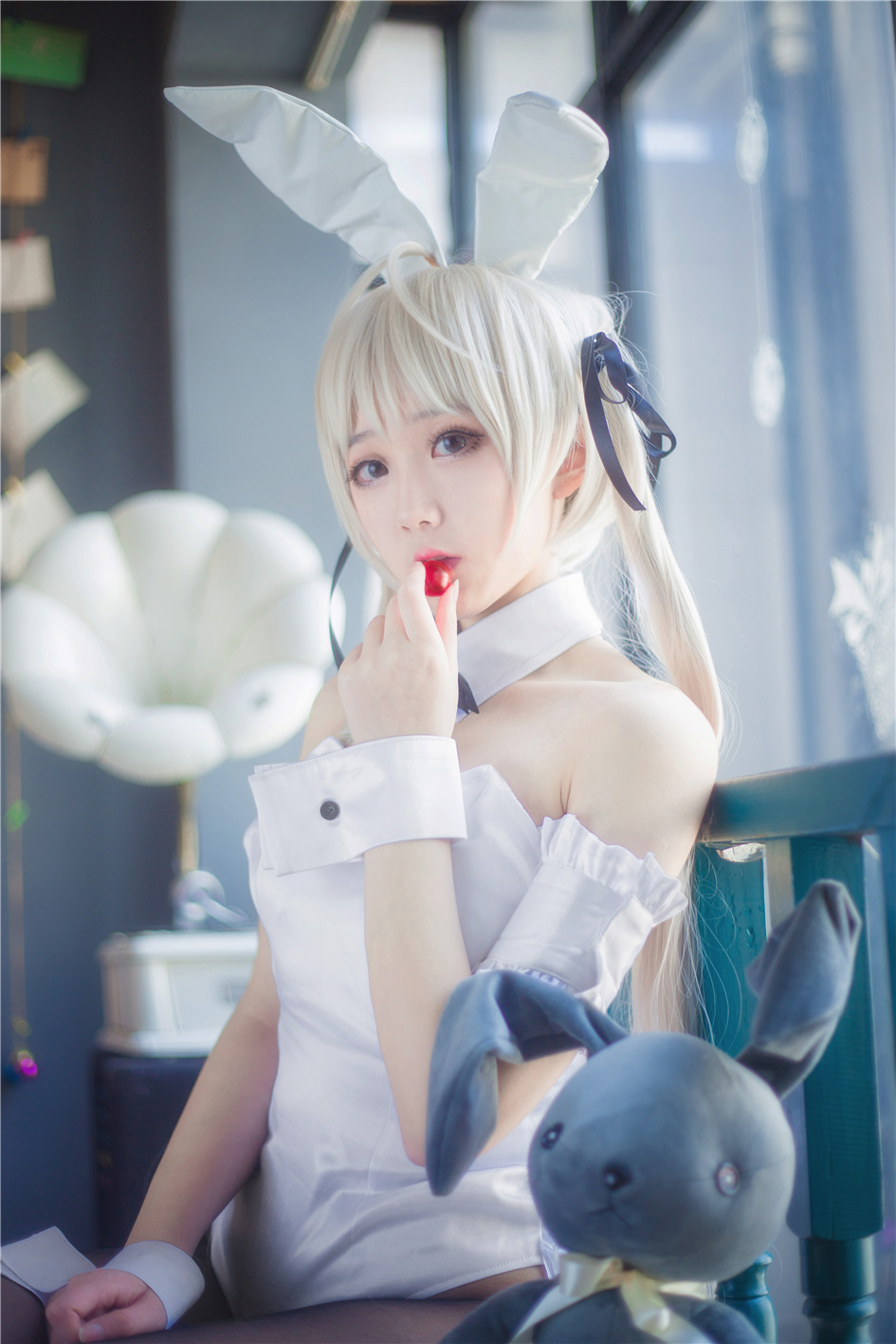 《缘之空》穹妹黑丝美腿兔女郎cosplay图-艺库