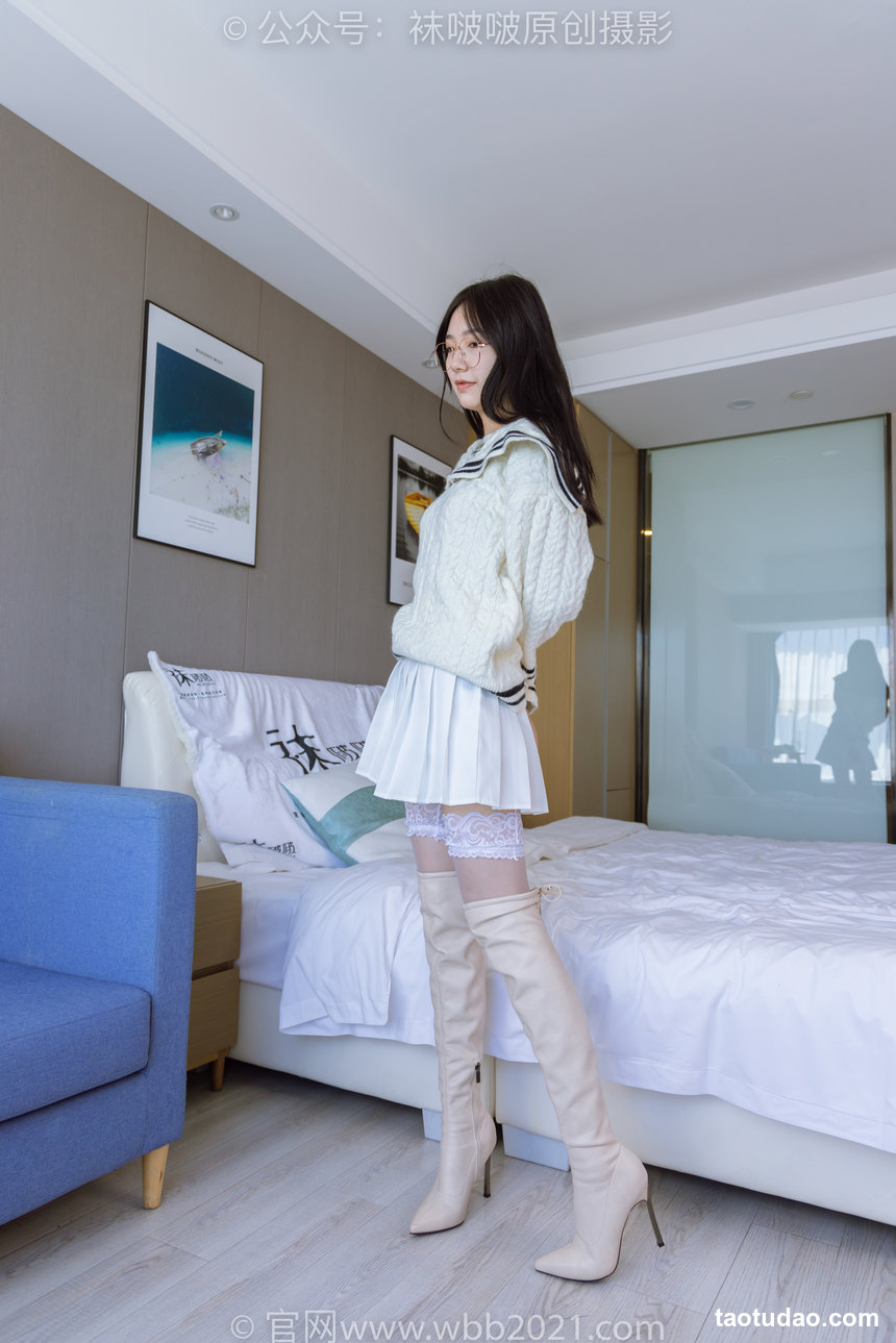 图片[2]-[BoBoSocks袜啵啵]NO.282 小甜豆-长靴、高跟鞋、白丝大腿袜[140P+1V／5.85GB]-艺库