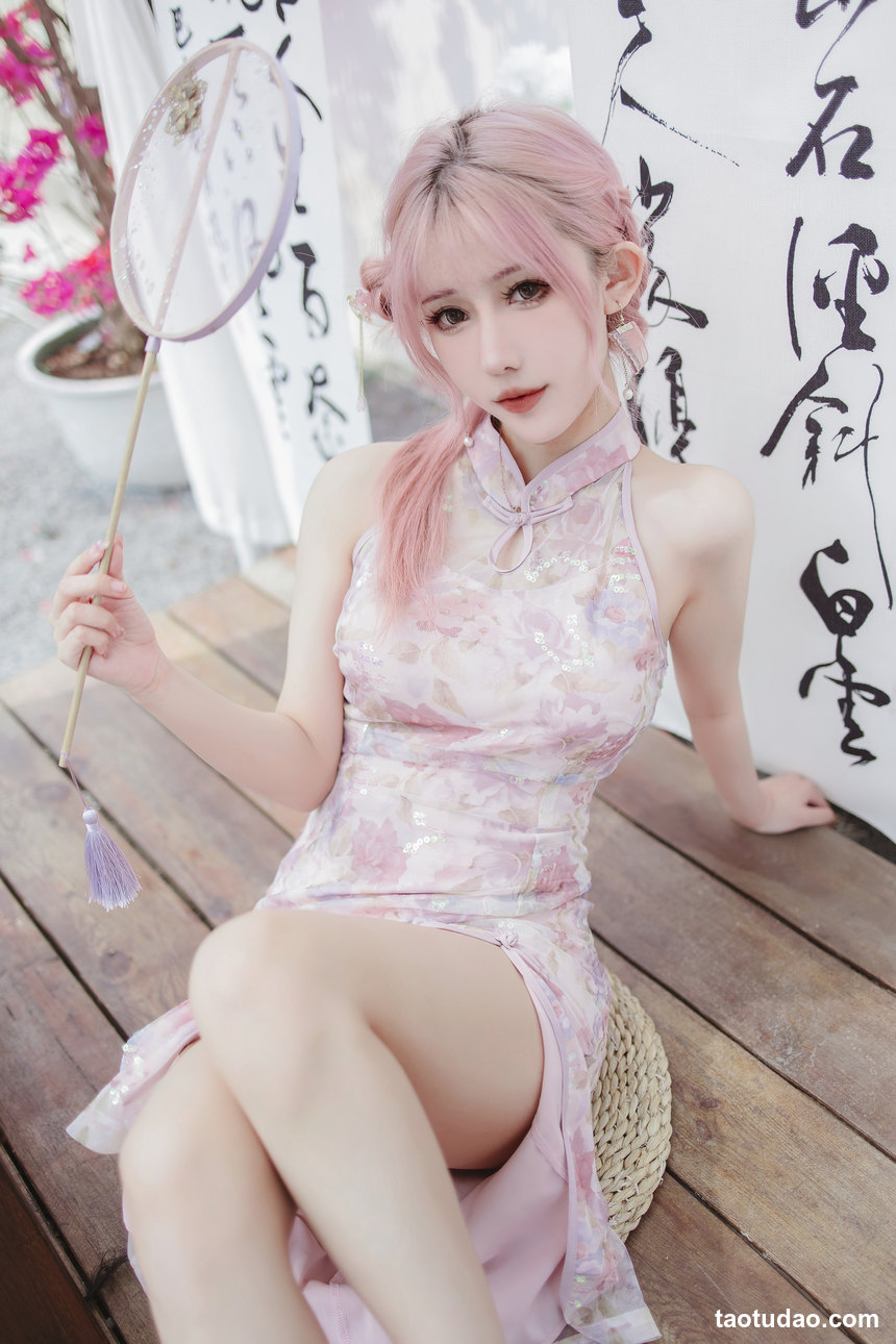 图片[3]-仙女月 – 粉色旗袍 [20P-170MB]-艺库