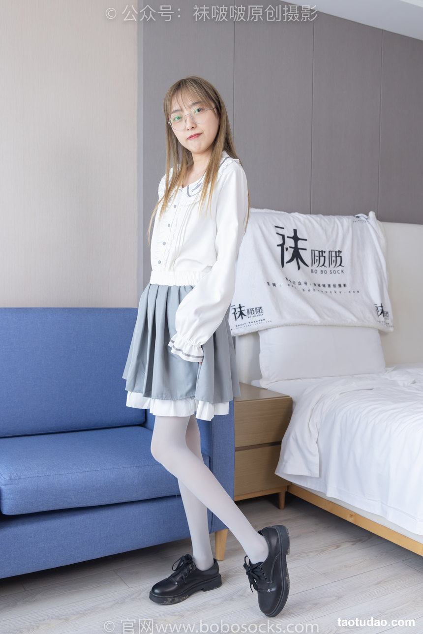 图片[2]-[BoBoSocks袜啵啵]NO.213 稚予-黑皮鞋、厚灰丝[140P+1V／5.53GB]-艺库