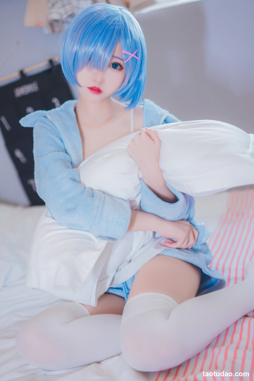 图片[2]-猫君君_MaoJun – NO.23 雷姆猫耳睡衣 [29P-324MB]-艺库