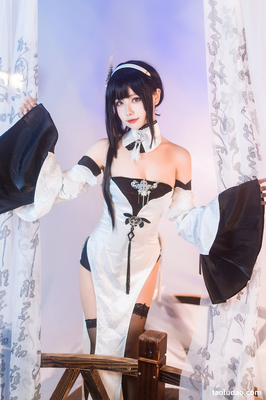 图片[2]-Momoko葵葵 – NO.31碧蓝航线镇海 奇奢花苑 [24P-52MB]-艺库