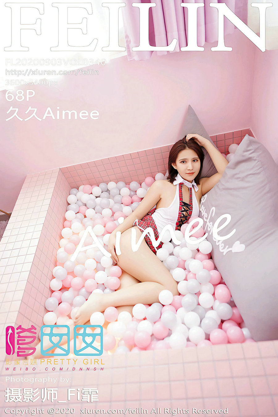 / FEILIN /嗲囡囡 2020.09.03 VOL.340 久久Aimee / 68P1.13GB / 秀人旗下-艺库