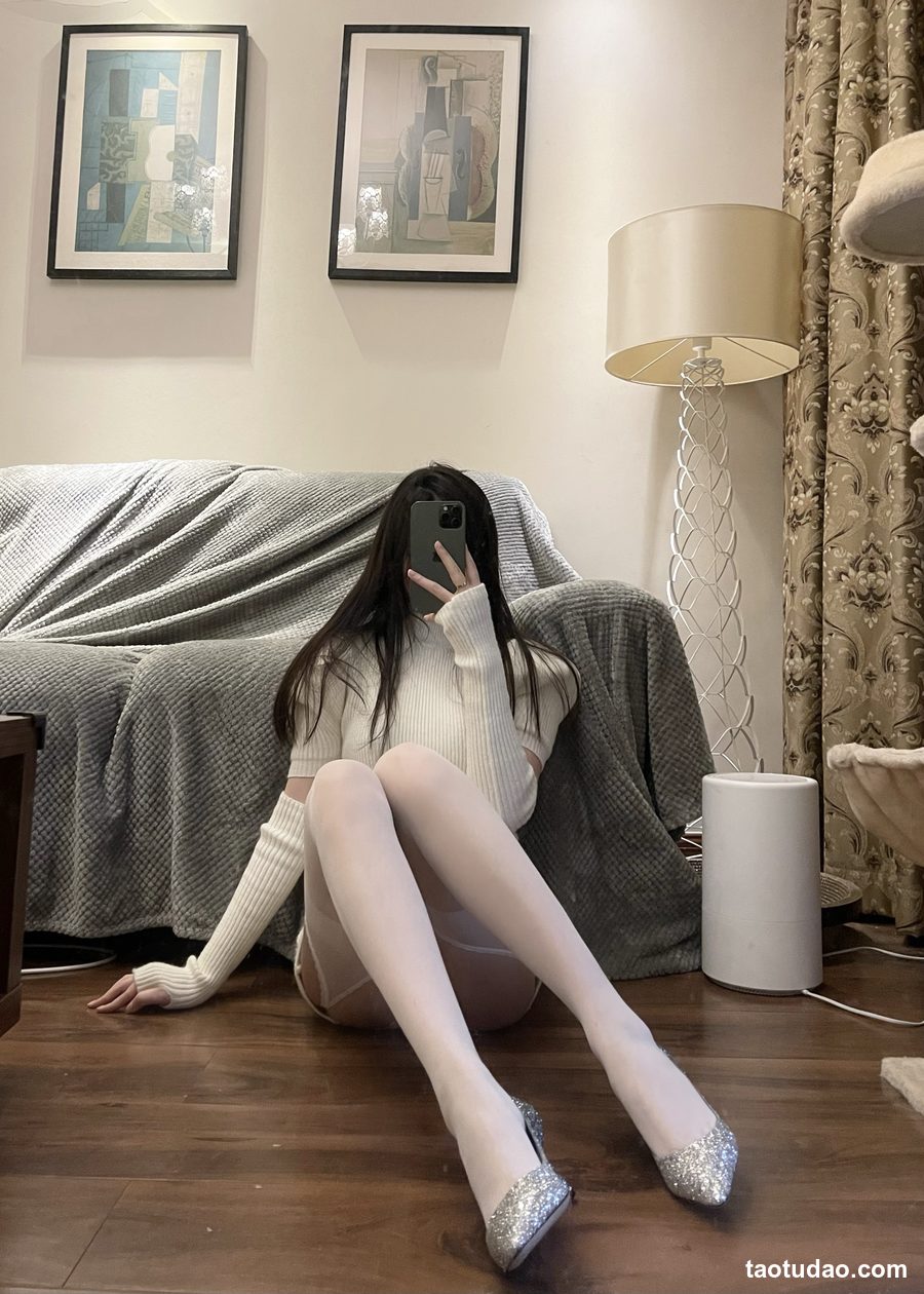 图片[4]-梦里一只喵 – 白色吊带袜[18P-42MB]-艺库