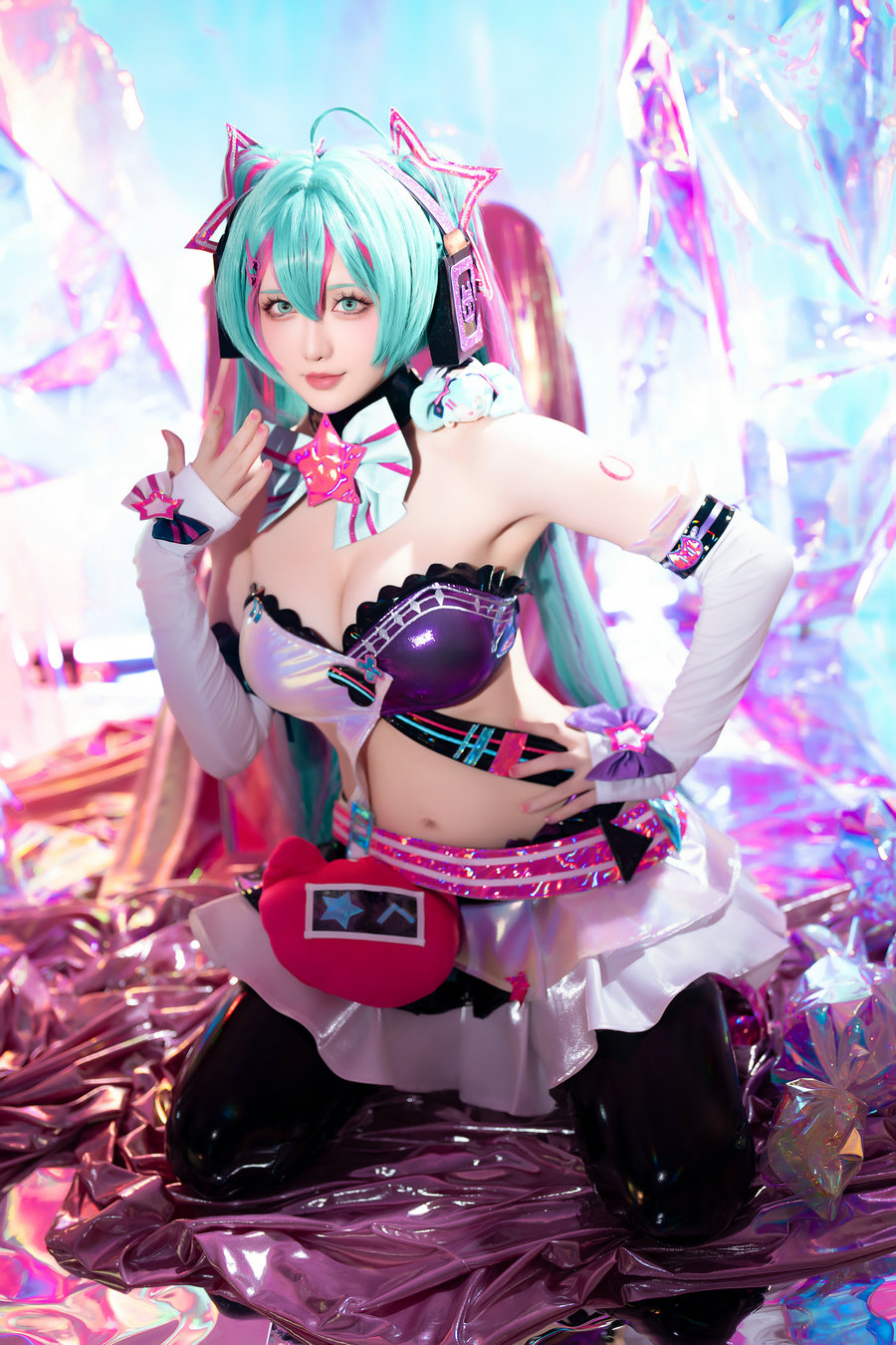 Coser小姐姐星之迟迟 – Miku初音未来 喵斯快跑 / 73P1V-2.75GB / cos萌妹-绅士图