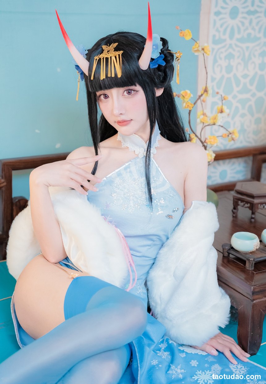 图片[3]-紫氯氯 –  能代 貅 旗袍 [18P-38MB]-艺库
