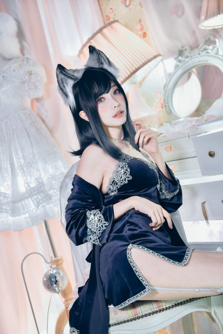 Ely_eee(ElyEE子) - Sleepy Velvet Blue / 57P-141MB / cos萌妹-艺库