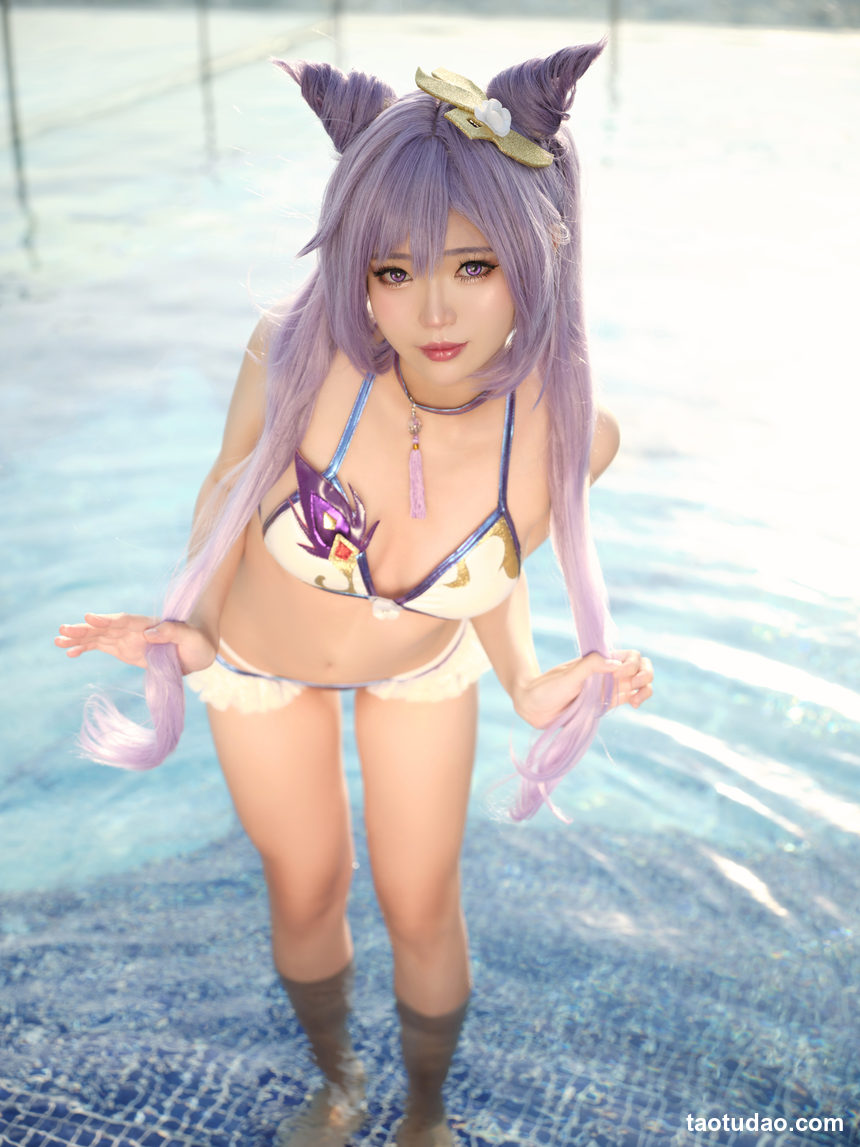 图片[4]-ZinieQ – NO.125 Keqing Swimsuit[15P-440M]-艺库