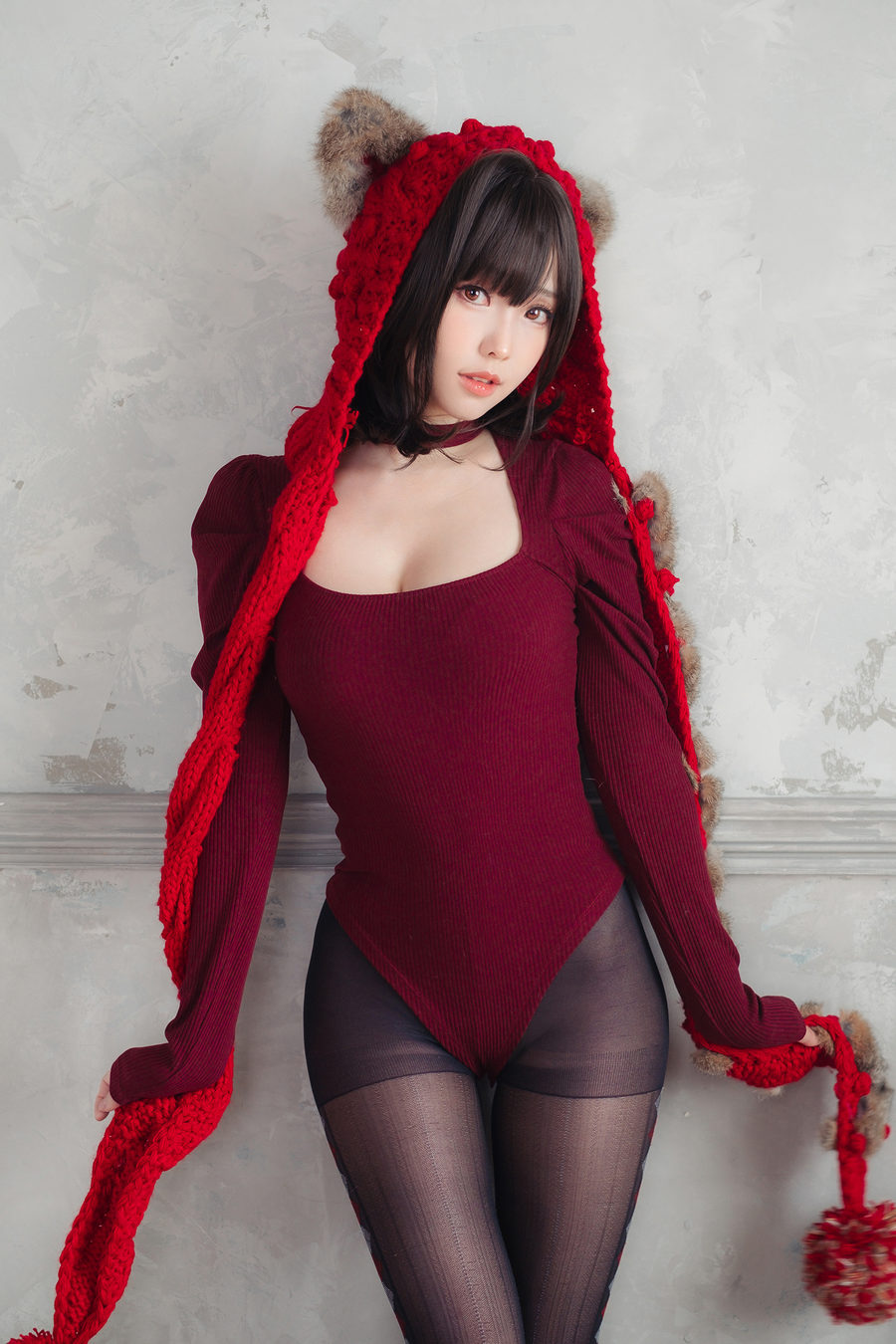 图片[2]-Ely_eee(ElyEE子) – 红色 KNITTING [52P-110MB]-艺库