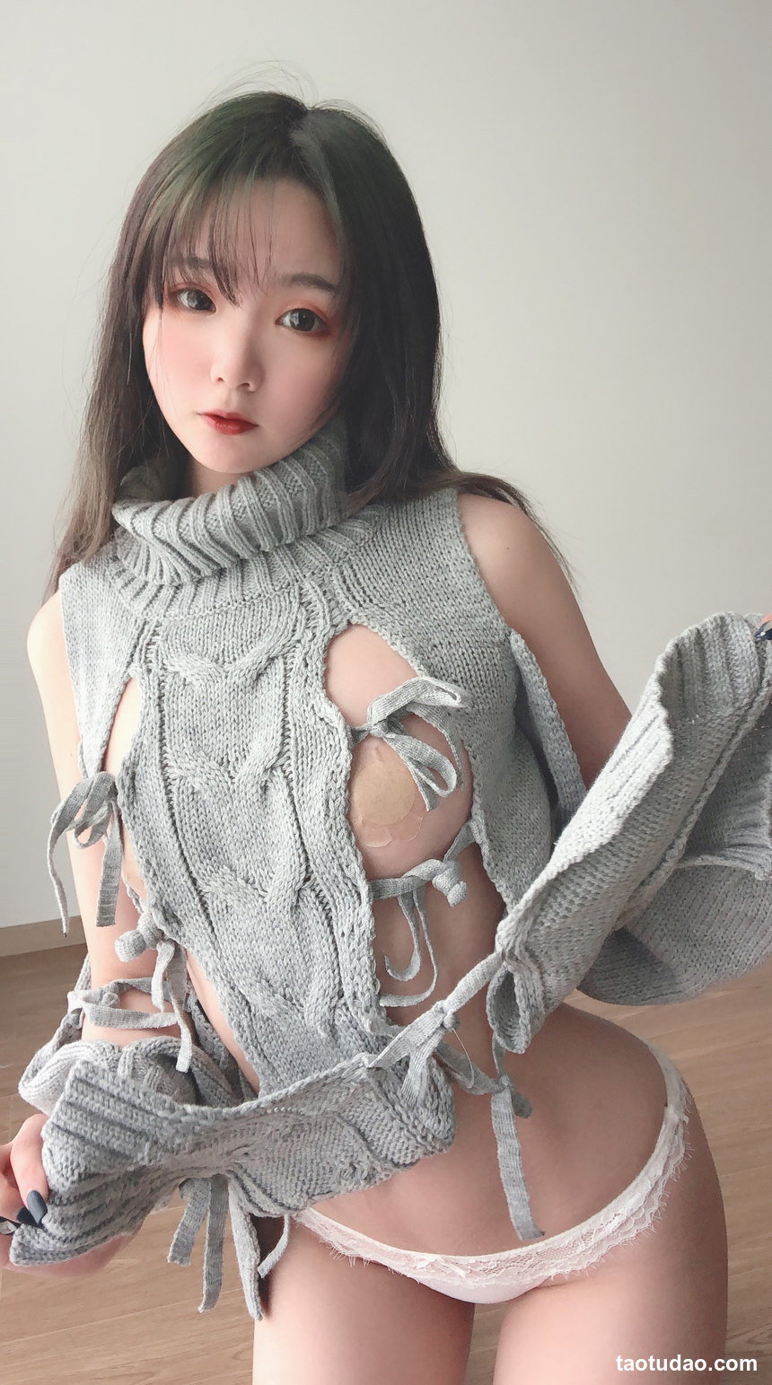 图片[2]-萌妹是青水 – 露背毛衣[14P-37MB]-艺库