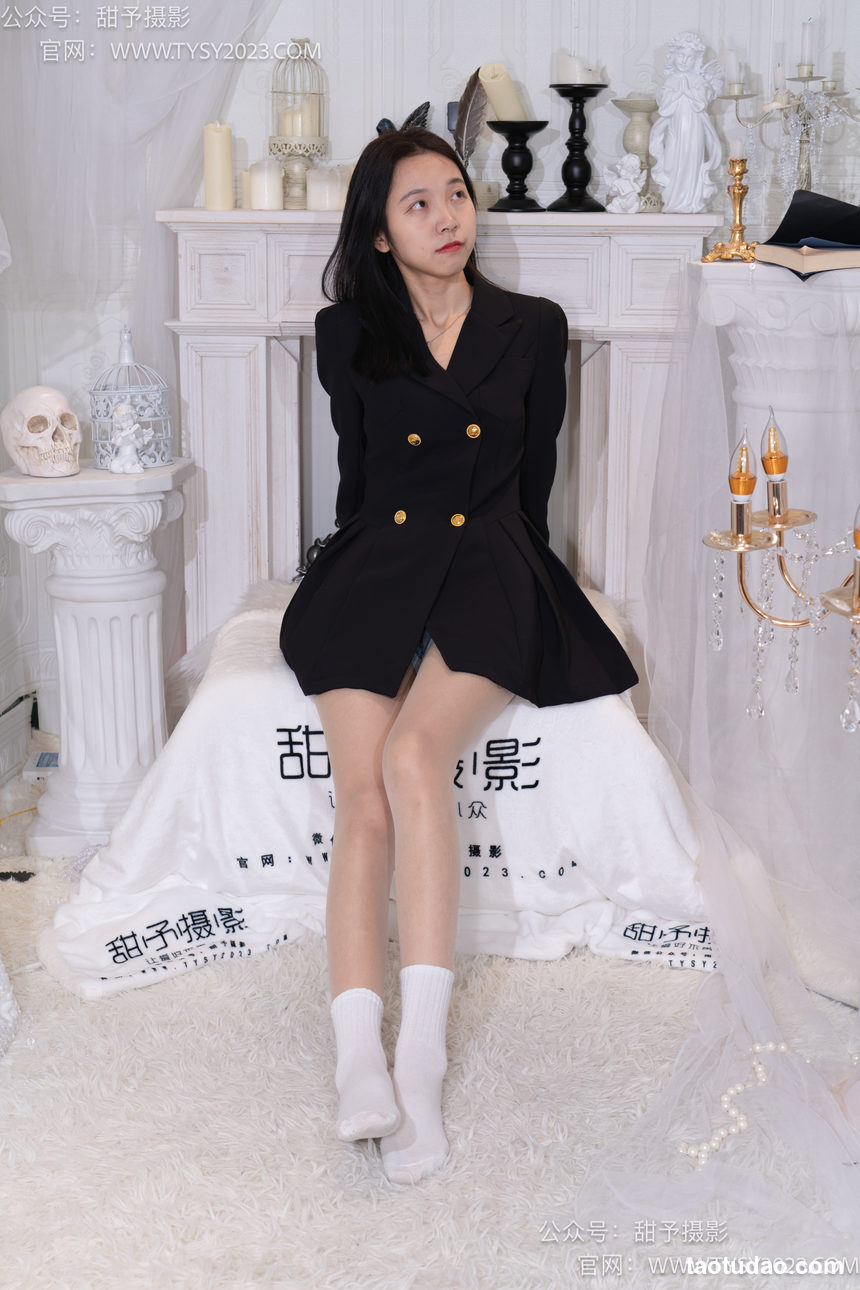 图片[4]-甜予摄影 NO.075 小桃-皮鞋、白棉袜、肉丝（脚尖加固款）[129P+2V／9.65GB]-艺库