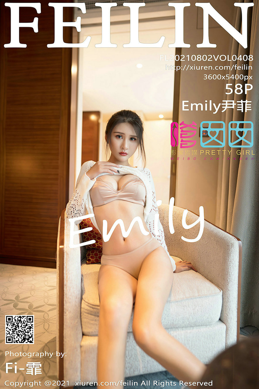 / FEILIN /嗲囡囡 2021.08.02 VOL.408 Emily尹菲 / 58P574MB / 秀人旗下-艺库