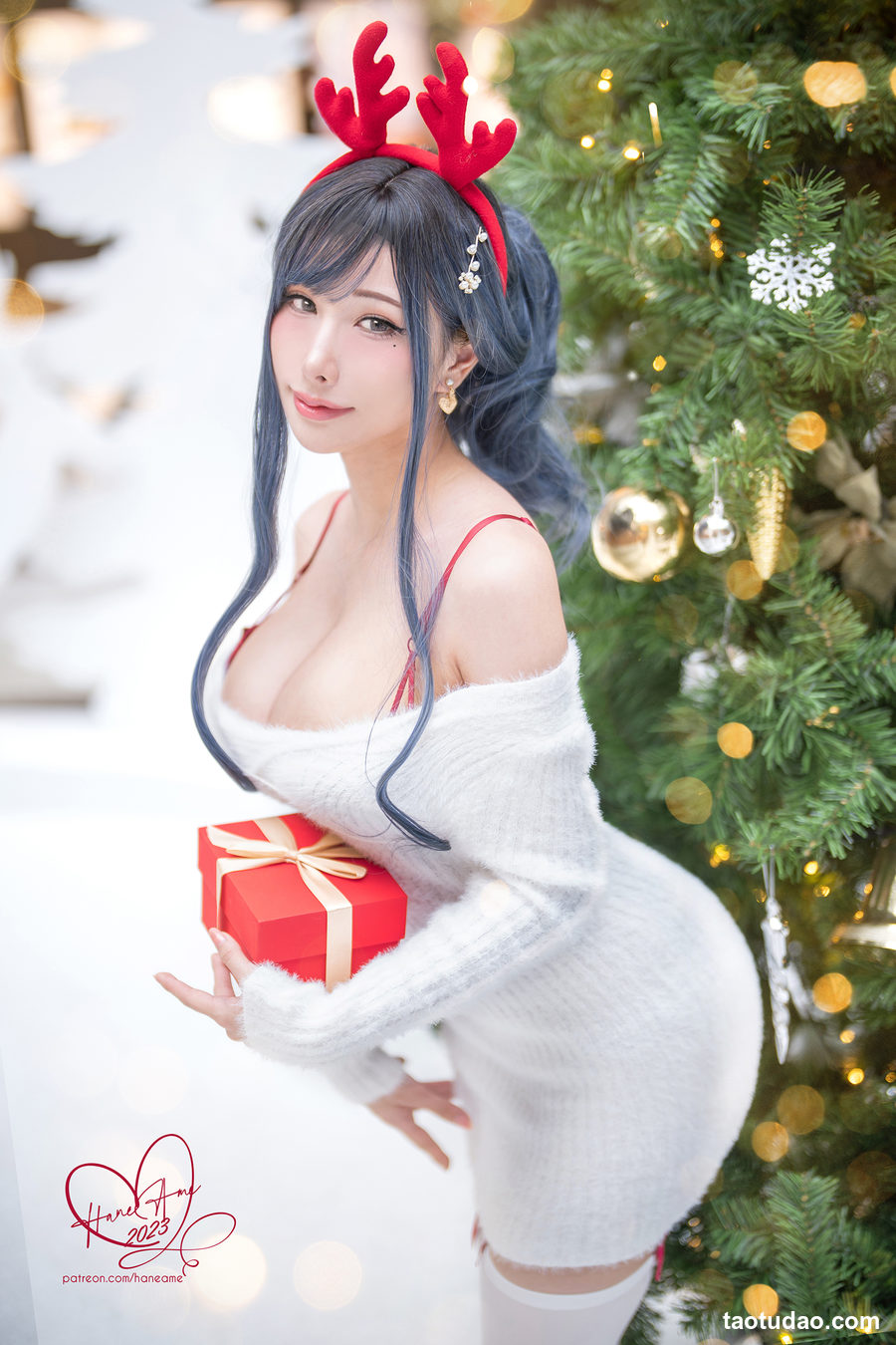 图片[2]-雨波_HaneAme – Original 2023 White Christmas Moose Onesan(麋鹿姐姐)[38P-205M]-艺库
