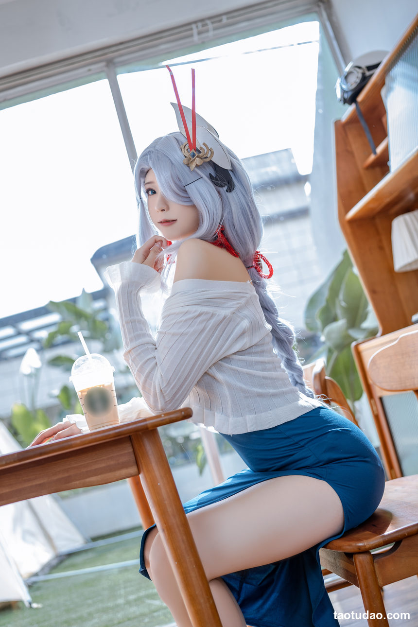 图片[3]-[Quan冉有点饿]原神 申鹤 同人礼服 [54P-460M]-艺库