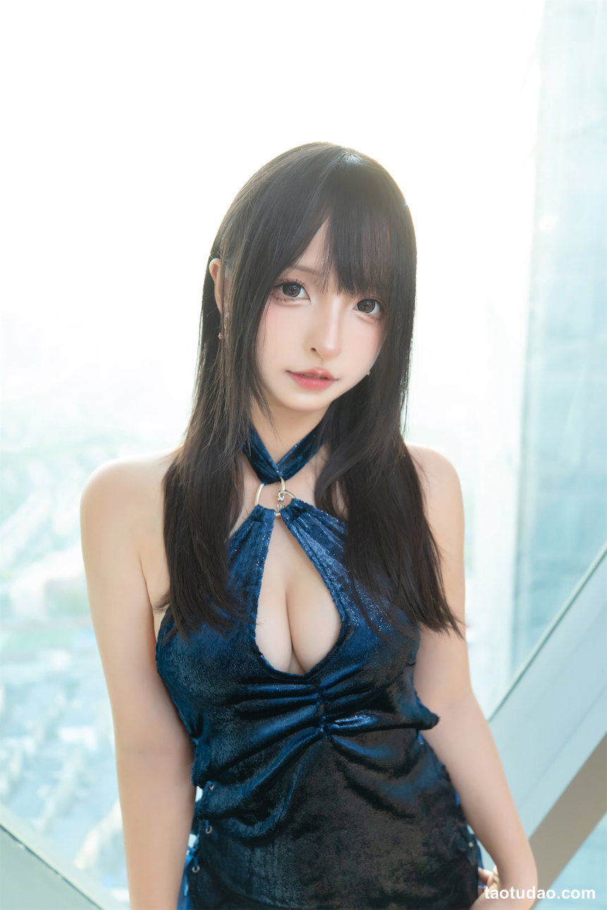 图片[2]-神楽坂真冬 –  蓝衣旗袍 [75P+2V-235MB]-艺库