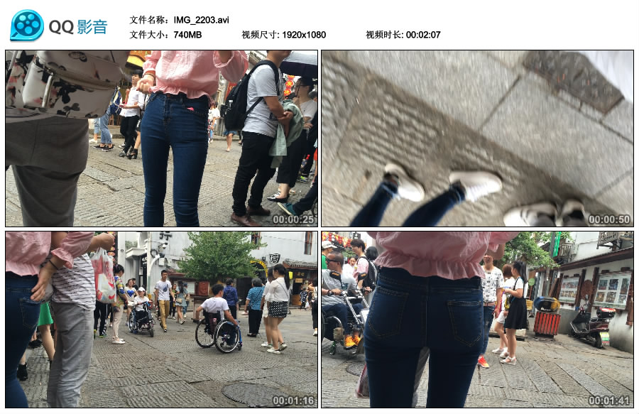 精选街拍视频 No.3101 蓝色紧身牛仔裤MM / 870MB / 街拍视频-绅士图