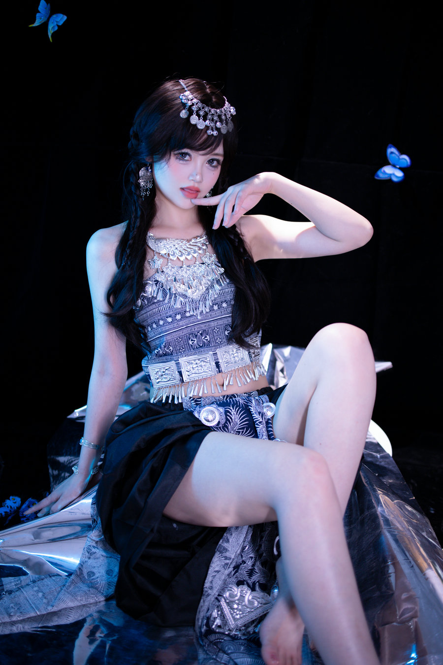 千反田鹿子 – 苗疆蓝蝶 / 52P-708MB / cos萌妹