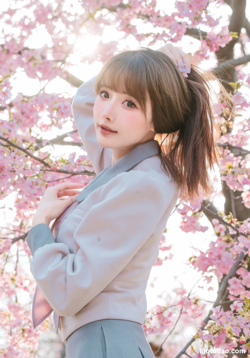 图片[3]-紫氯氯 – NO.03 樱花下的JK少女 [18P-72MB]-艺库