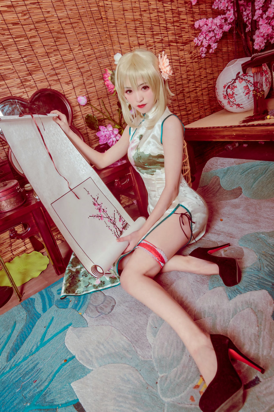 Coser__KETTOE - V家 GUMI 旗袍 / 8P-63MB / cos萌妹-艺库