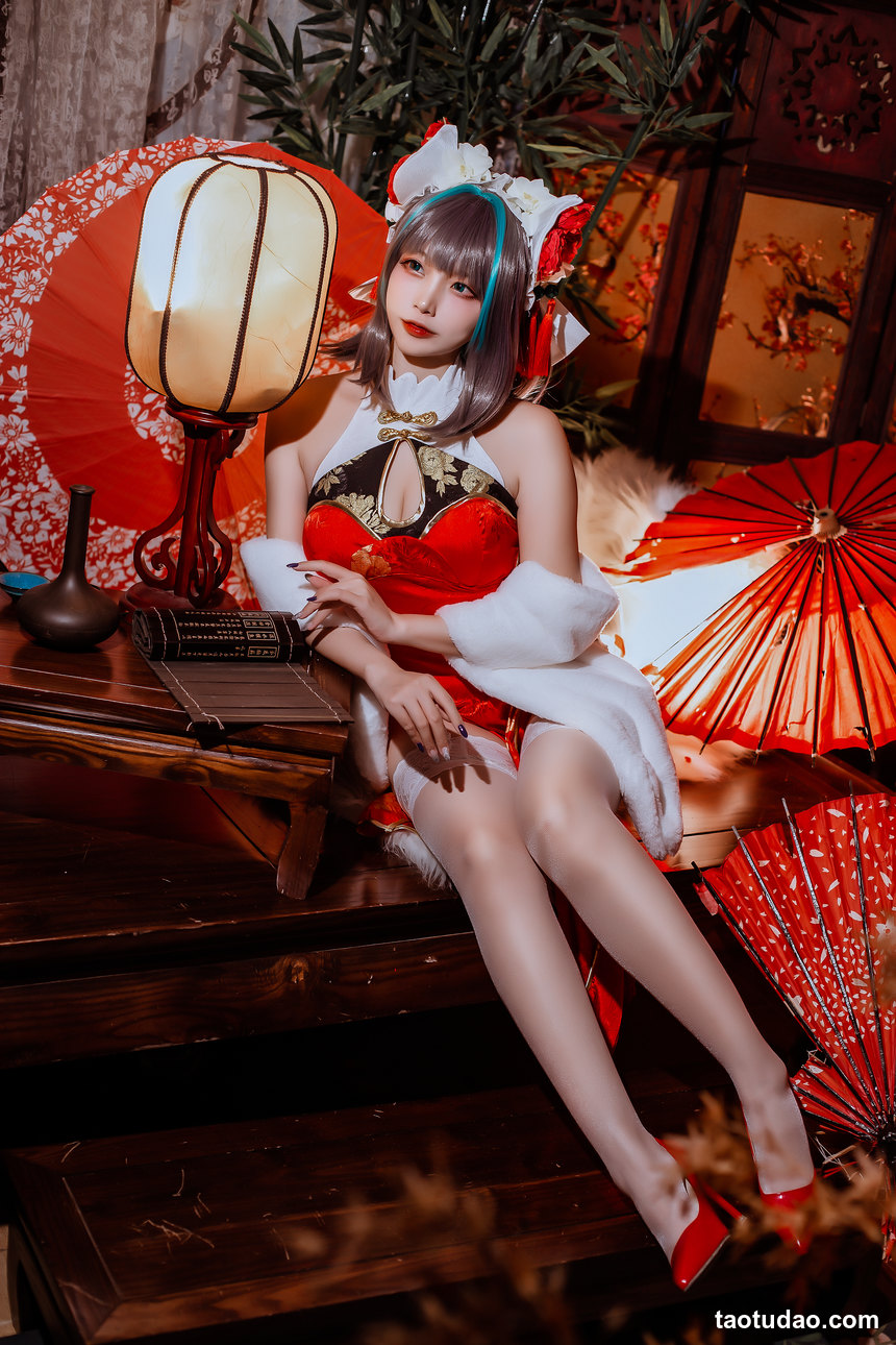 图片[2]-二佐Nisa – NO.151 碧蓝柴郡旗袍 [32P-591MB]-艺库
