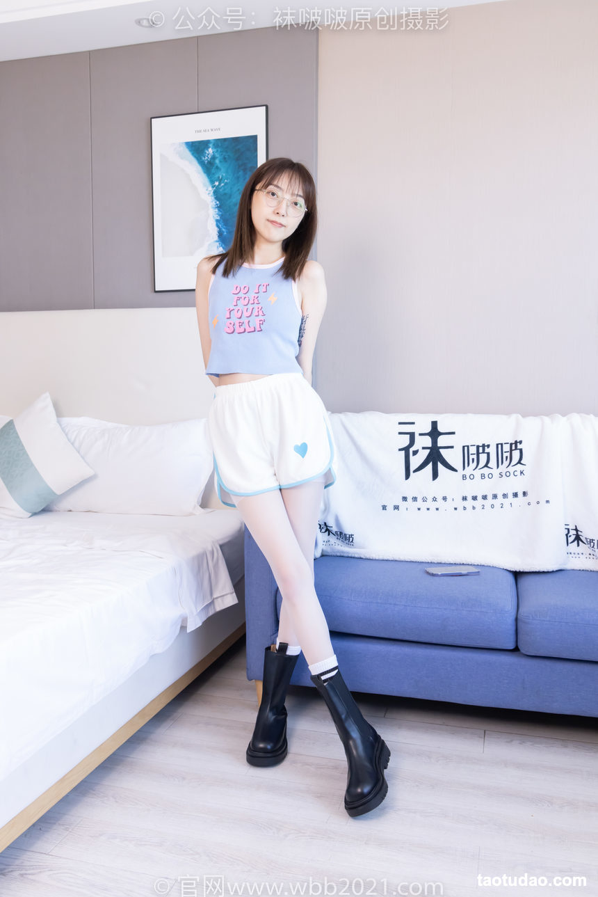 图片[2]-[BoBoSocks袜啵啵]NO.479 稚予 短靴、长筒白棉袜、白丝[140P+1V／5.53GB]-艺库