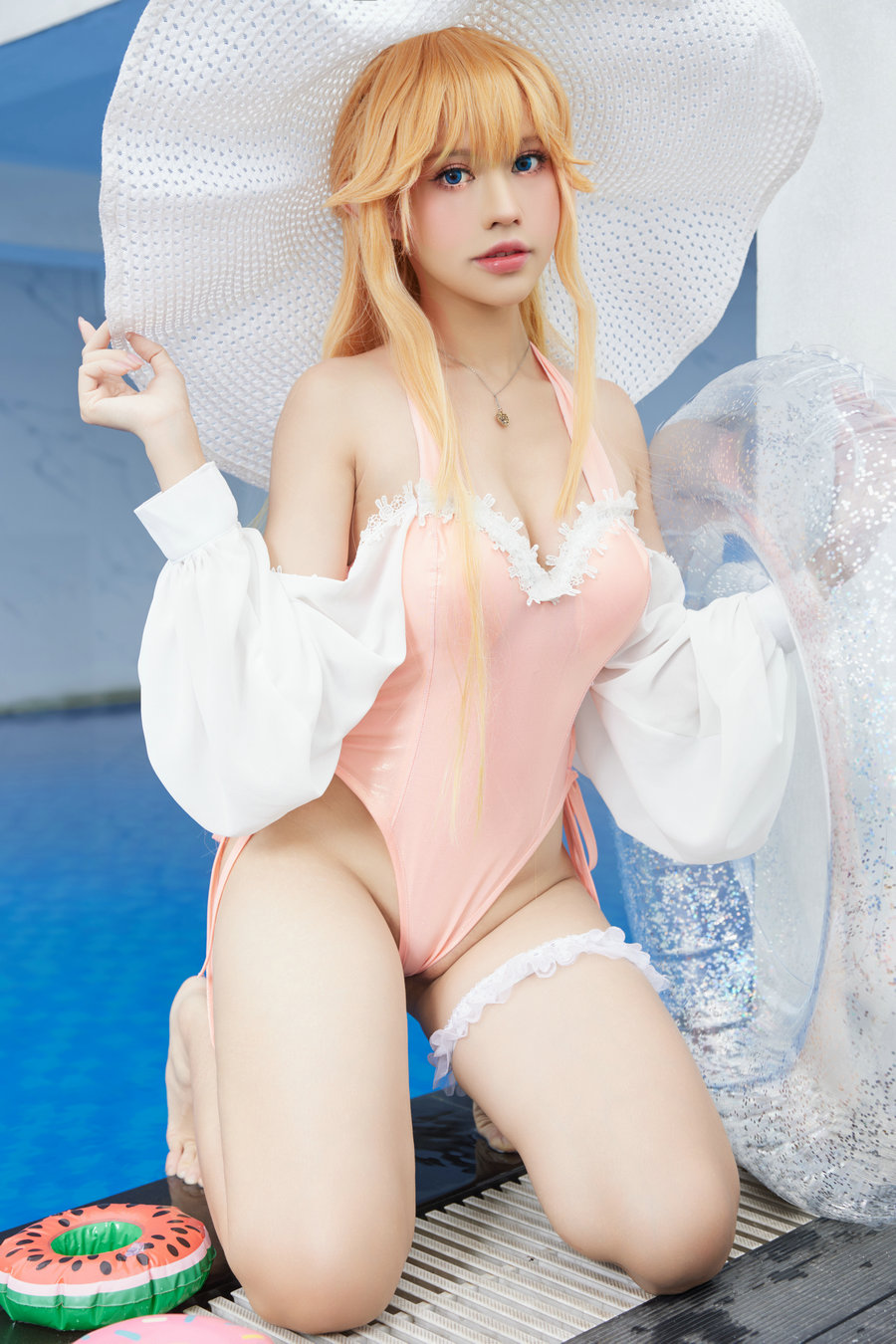 PingPing - Richelieu Swimsuit / 15P-137MB / cos萌妹-绅士图