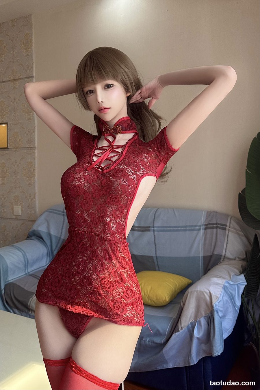 图片[4]-无欲无求的推土君 – 红色战裙 [16P+3V-396MB]-艺库