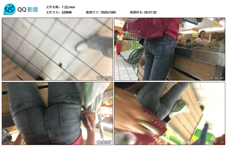 精选街拍视频 No.2939 超市内的圆臀紧身牛仔马尾辫女孩 / 1.11GB / 街拍视频-绅士图