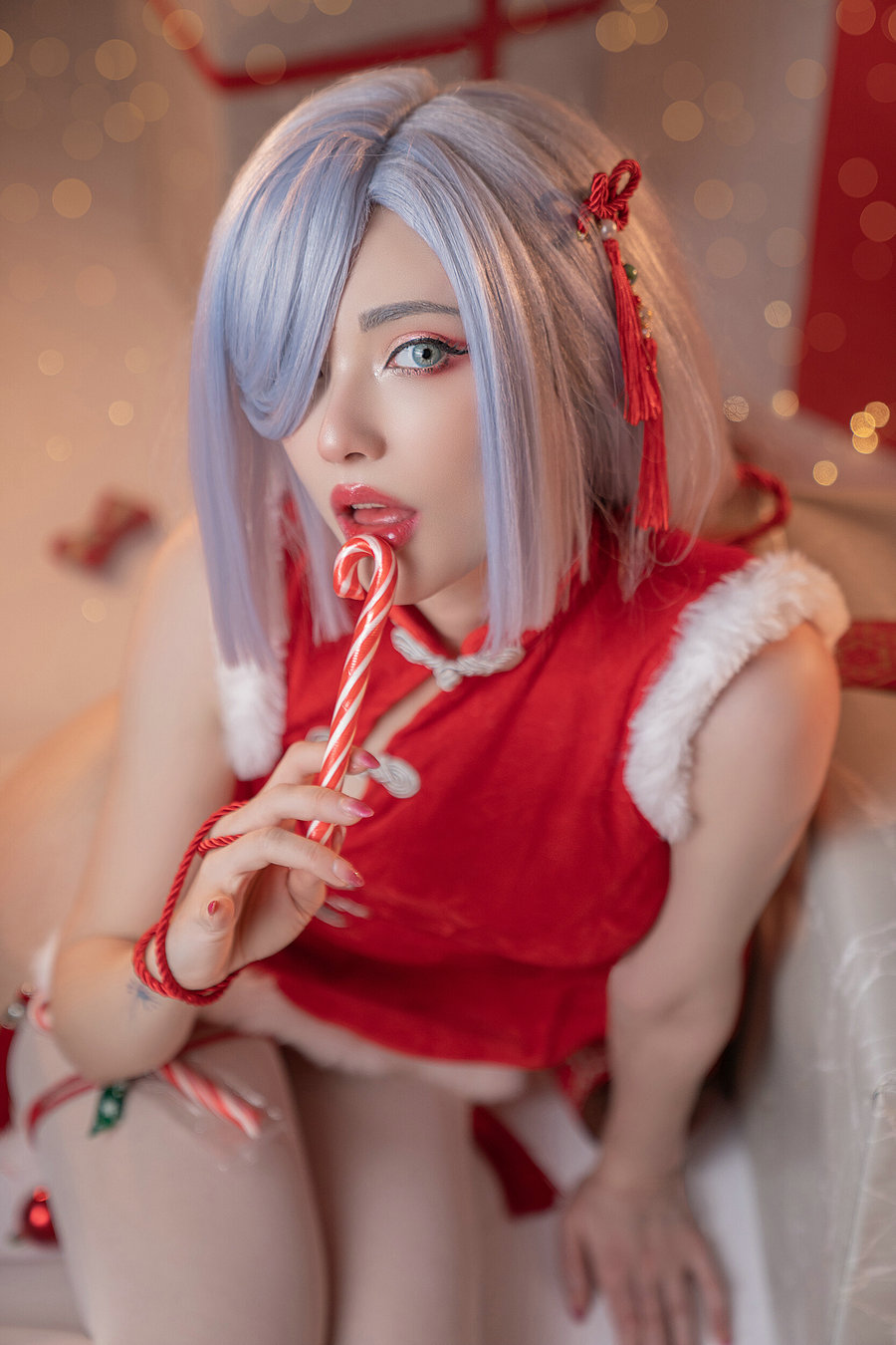 Sai Westwood (Misaki Sai) - Shenhe Xmas (Genshin Impact) / 26P / cos萌妹-绅士图