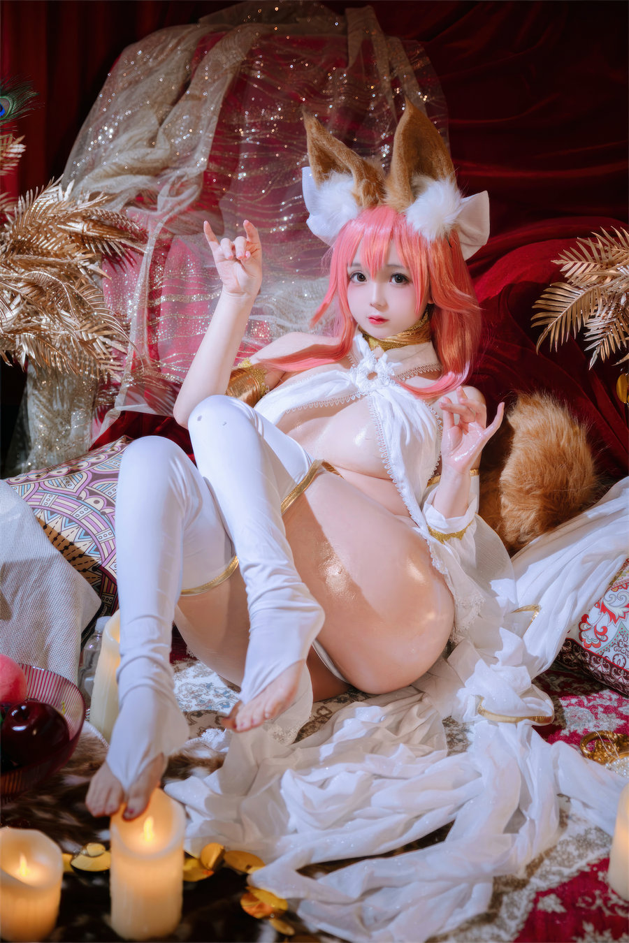 Cosplay日奈娇 - 玉藻前舞娘 涂油 / 54P-467MB / cos萌妹-绅士图