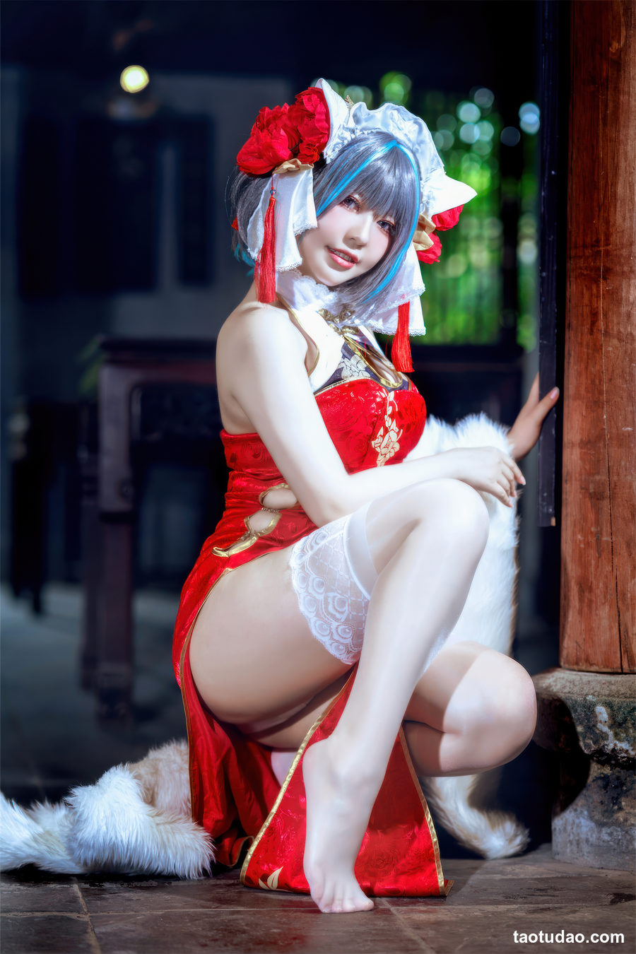 图片[4]-半半子 – NO.049 柴郡中华娘旗袍 [45P+2V-389MB]-艺库