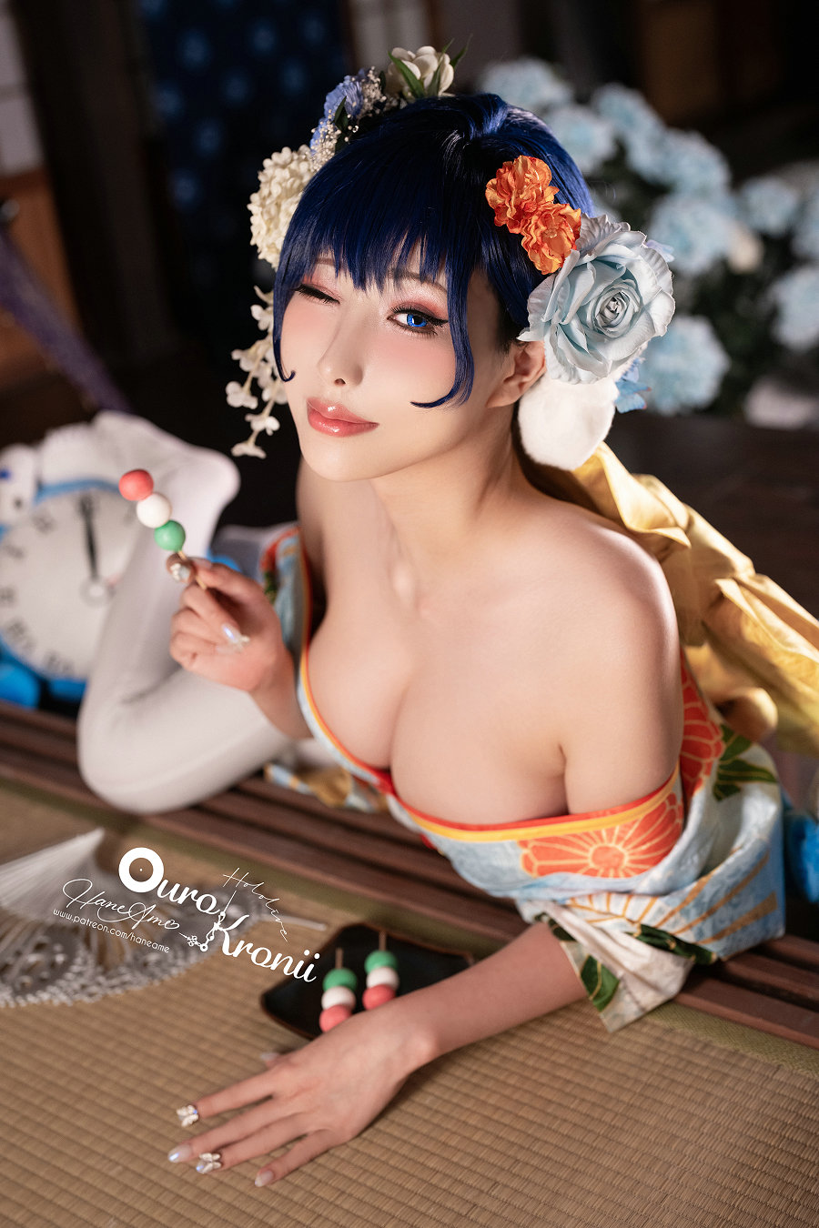 Hane Ame 雨波写真 – Hololive Kronii 時間 Kimono / 26P-120MB / cos萌妹-艺库